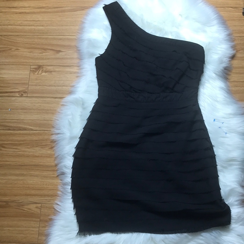 Sexy black one shoulder cocktail dress sz M